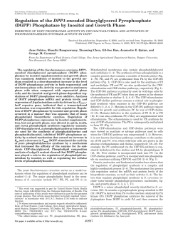 (DGPP) Phosphatase by Inositol and Growth Phase