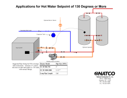 Applications for Hot Water Setpoint of 130 Degrees or More