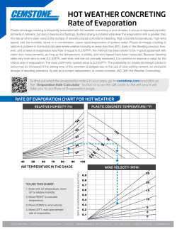 Rate of Evaporation