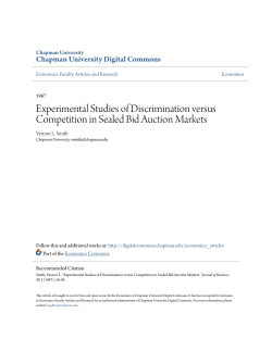 Experimental Studies of Discrimination versus Competition in
