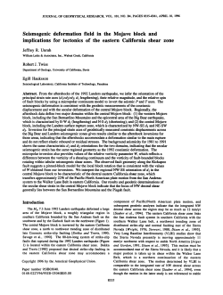 Seismogenic deformation field in the Mojave block and implications
