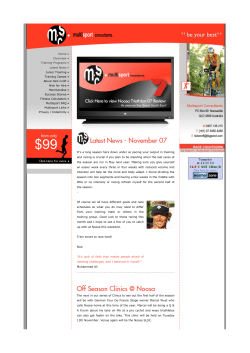 November 2007 Triathlon News