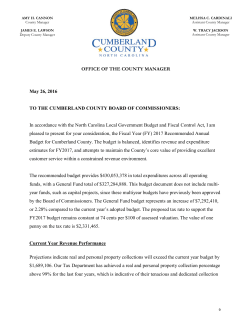 Budget Message - Cumberland County Government