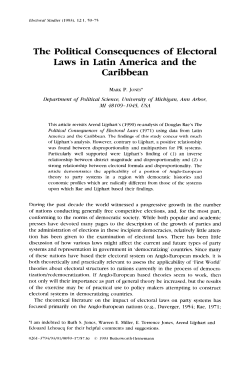 Political Consequences of Electoral Laws in Latin