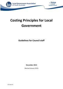 Costing Principles for Local Government