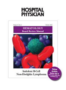 hematology Indolent B-Cell Non-hodgkin lymphoma