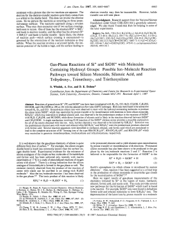 Gas-phase reactions of Si+ and SiOH+ with molecules containing