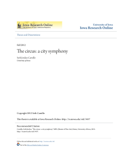 The circus: a city symphony - Iowa Research Online