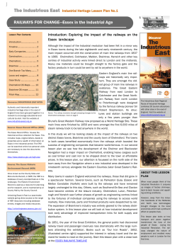 RAILWAYS FOR CHANGE&mdash;Essex in the Industrial Age