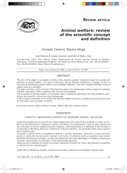 animal welfare: review of the scientific concept and definition