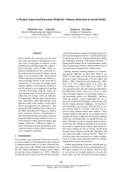 A Weakly Supervised Bayesian Model for Violence Detection in