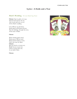 Lyrics &ndash; A Smile and a Tear