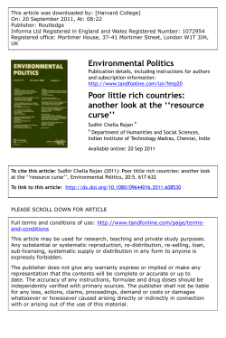 Poor little rich countries: another look at the `resource curse`