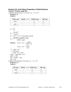 8.6 Acid-Base of Salt