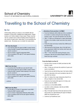 Directions - School of Chemistry, University of Leeds