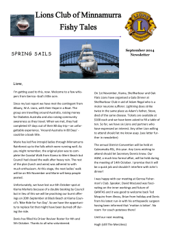 September 2014 - Minnamurra Lions Club