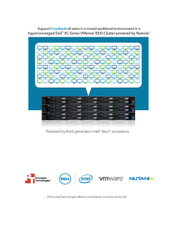 Dell XC630-10 Nutanix on VMware ESXi reference architecture