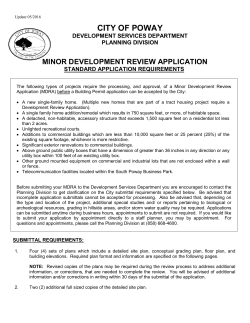Minor Development Review Application