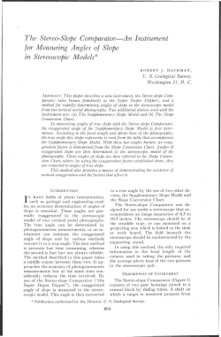 The Stereo-Slope Comparator--An Instrument for Measuring Angles