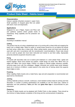 Product Data Sheet - Habito board