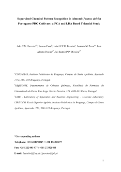 Supervised Chemical Pattern Recognition in Almond (Prunus dulcis