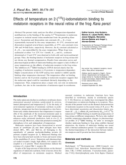 Effects of temperature on 2-[ I]-iodomelatonin