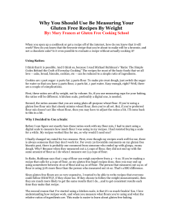 Measuring By Weight in Gluten Free Cooking
