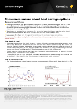 Consumers unsure about best savings options