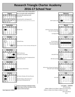 Research Triangle Charter Academy 2016