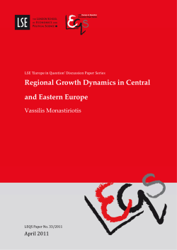 Regional Growth Dynamics in Central and Eastern Europe