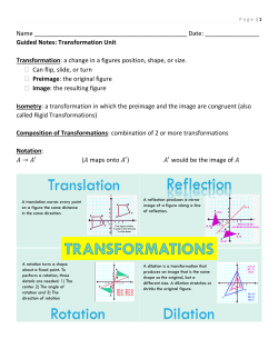 Guided Notes: Transformation