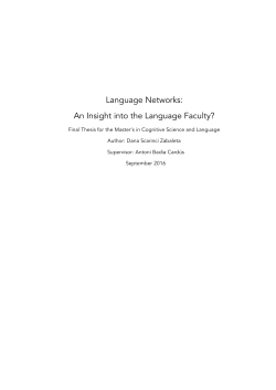 Language Networks: An Insight into the Language Faculty?