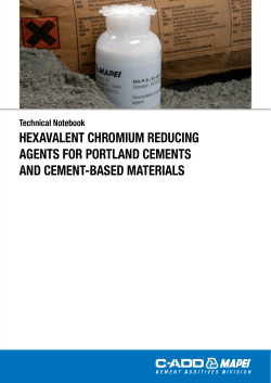 hexavalent chromium reducing agents for portland - C
