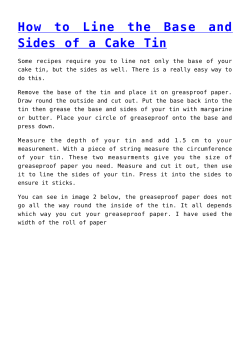 How to Line the Base and Sides of a Cake Tin,Dried Beans or