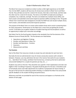 4th Grade Mock Test A