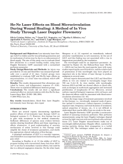 He-Ne Laser Effects on Blood Microcirculation