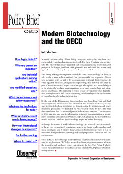 Modern Biotechnology and the OECD