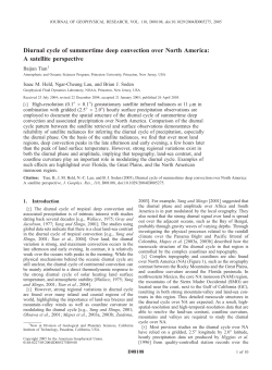 Diurnal cycle of summertime deep convection over