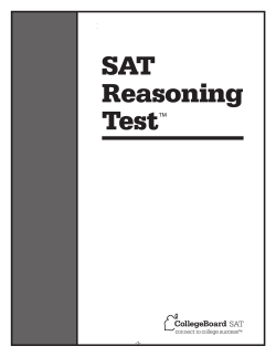 SAT Reasoning Test&trade; SAT Reasoning Test