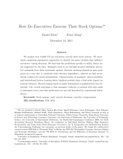 How Do Executives Exercise Their Stock Options?