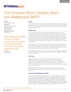 The Container Store Contains Spam with MailMarshal SMTP