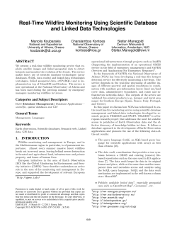 Real-time wildfire monitoring using scientific database and linked