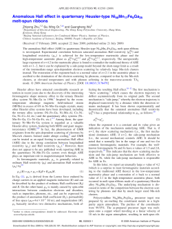 Anomalous Hall effect in quarternary Heusler