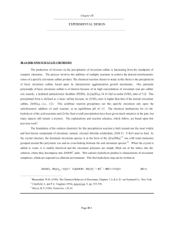 experimental design - Chemical Engineering