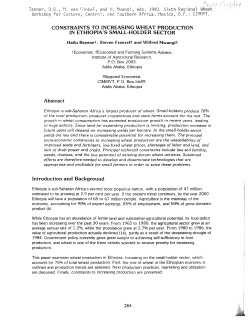 constraints to increasing wheat production in ethiopia`s