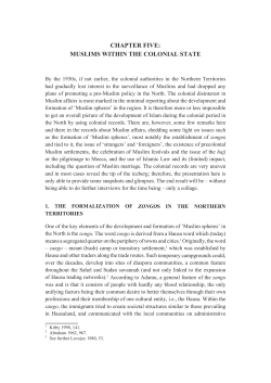 CHAPtER FIVE: MuSLIMS WItHIn tHE CoLonIAL StAtE