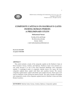 COMPOSITE CAPITALS ON HADRIAN`S GATES DURING ROMAN