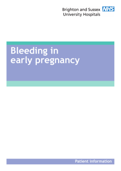 Bleeding in early pregnancy - Brighton and Sussex University