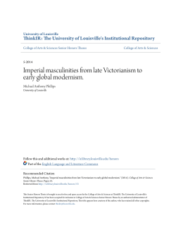 Imperial masculinities from late Victorianism to early global