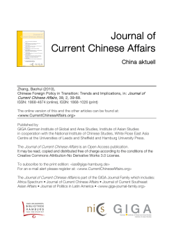 Chinese Foreign Policy in Transition: Trends and Implications